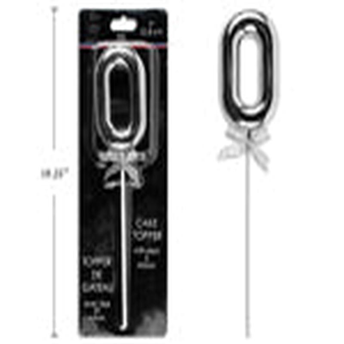 98243 Silver Cake Topper with stem 038 ribbon 0