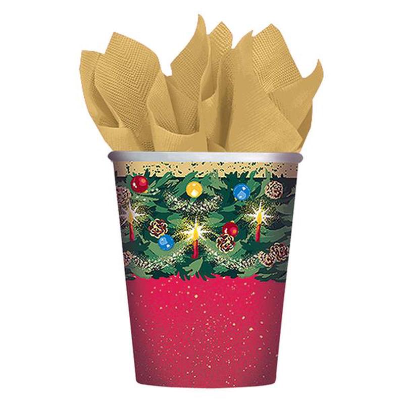 9oz Paper Cups – Christmas Tree (8ct) – Amscan