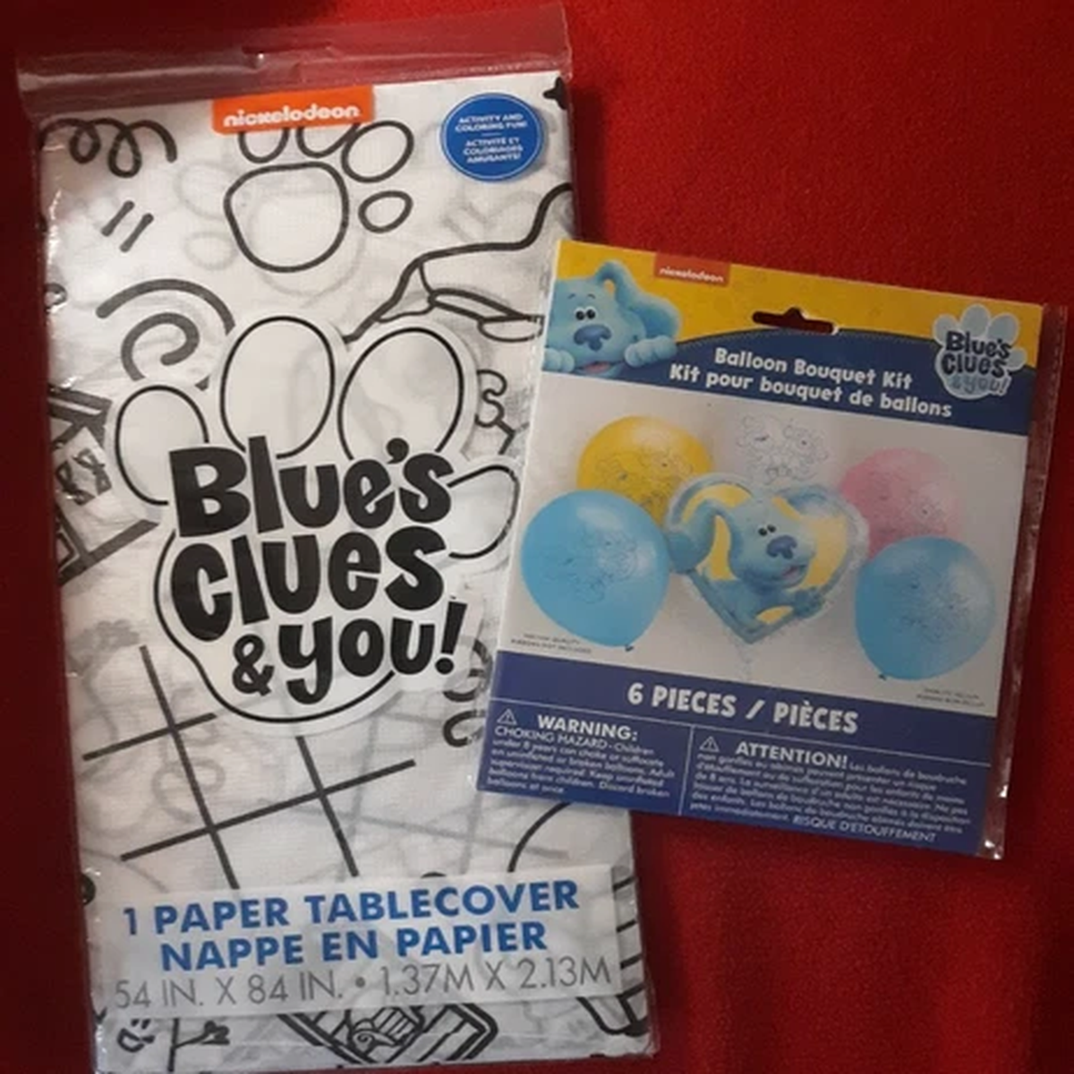 Blue’s Clues & Birthday party decorations 6 pc balloon Bouquet & table cover