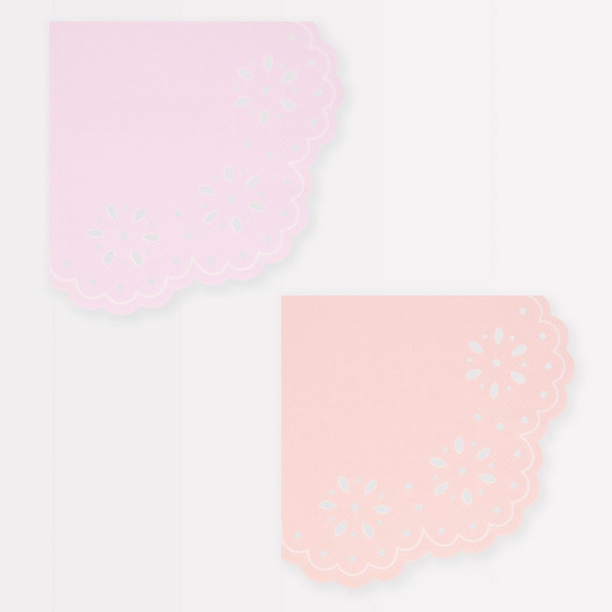 Broderie Anglaise Lace Multi Large Napkins (x16)