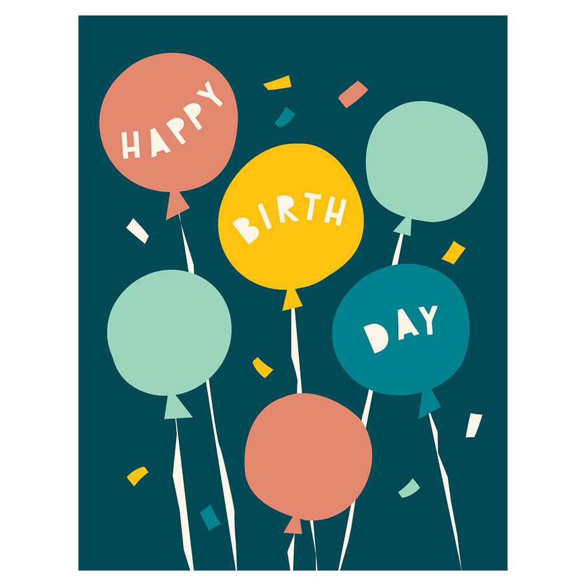 Cutout Balloon Bouquet Greeting Card