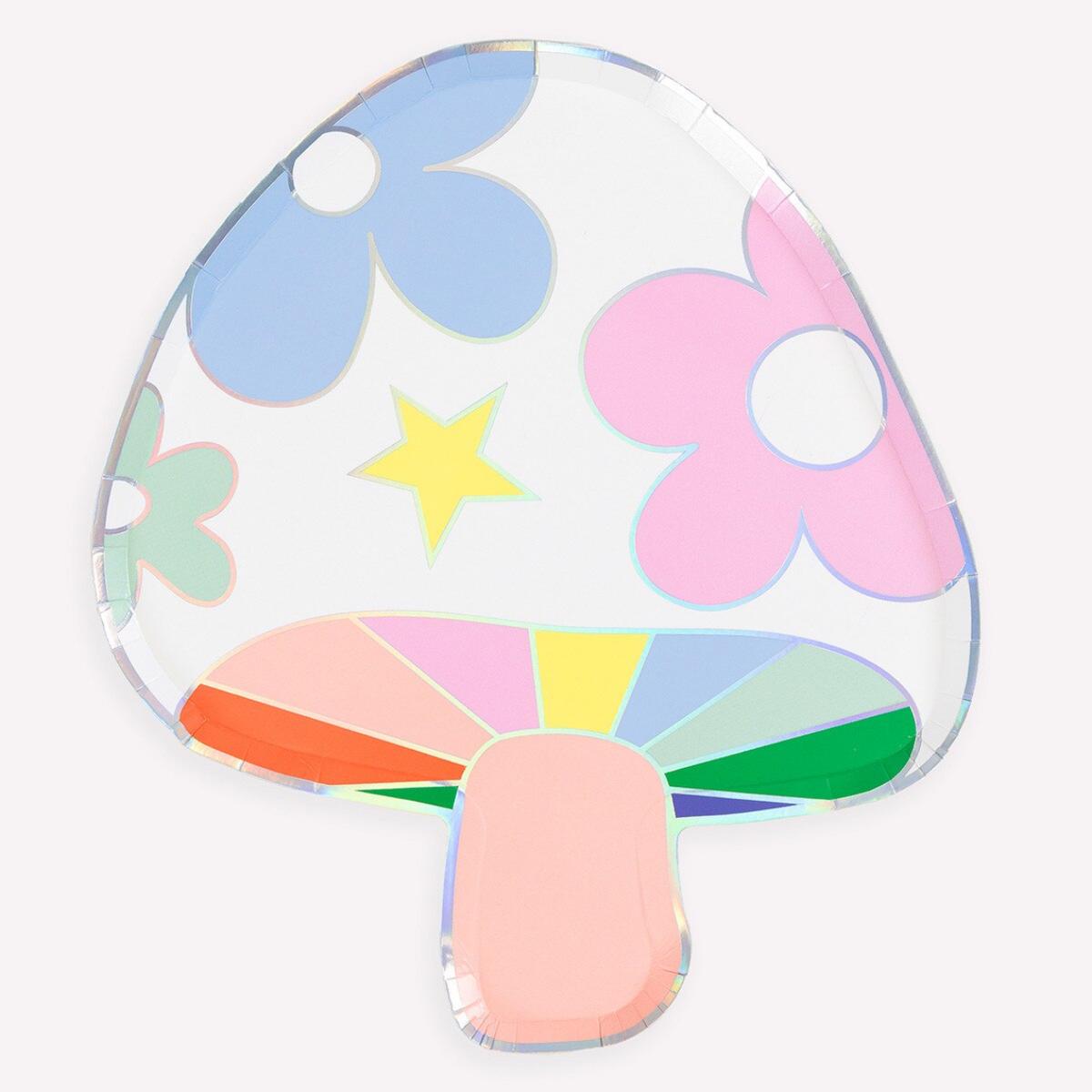 Groovy Mushroom Plates (x8)
