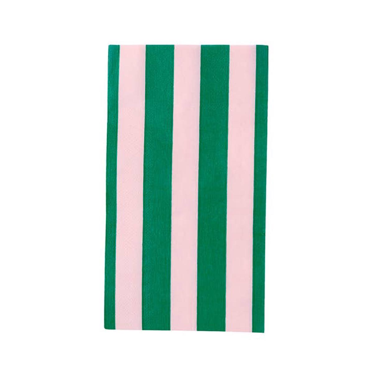 Guest Towels – Pink & Green Cabana Stripe