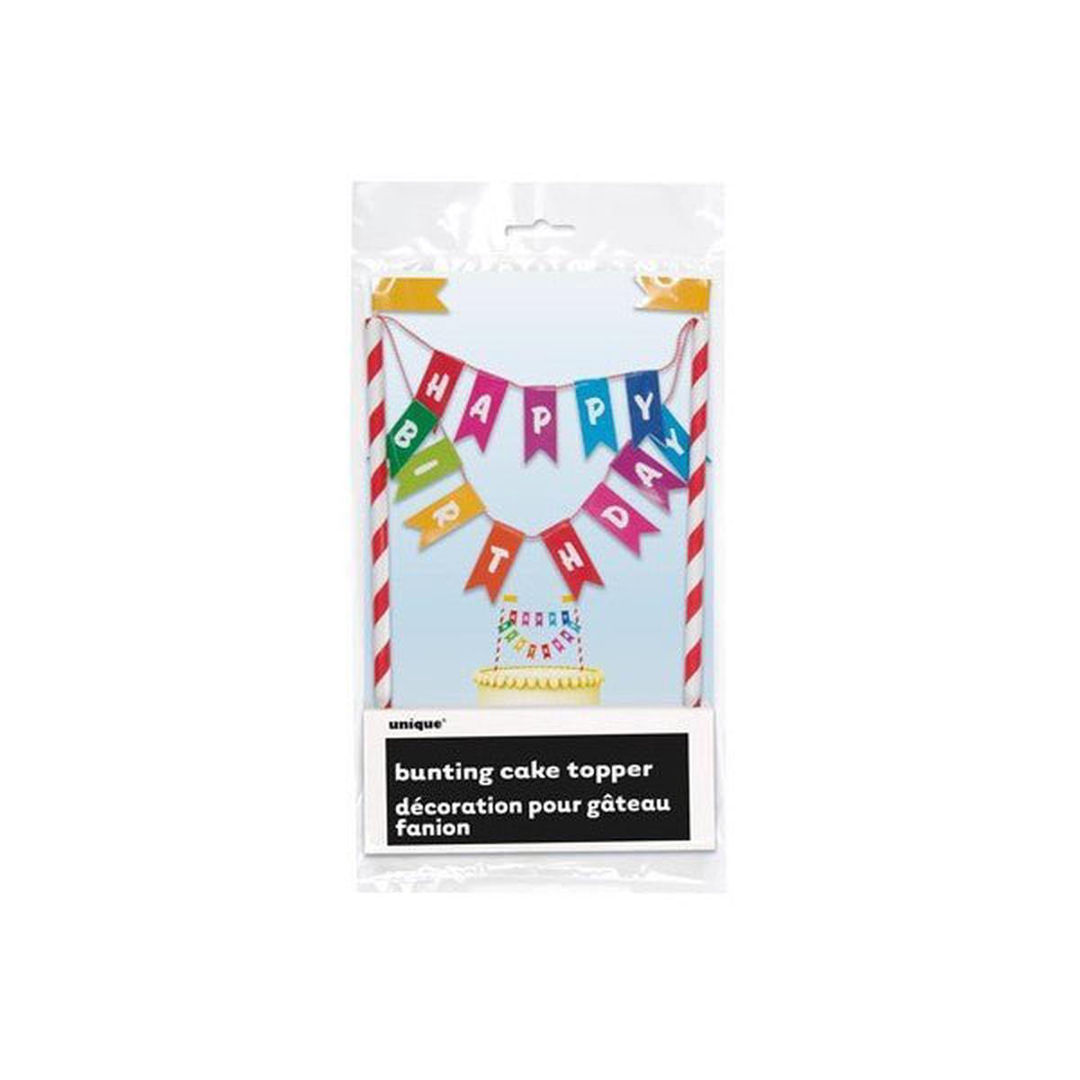 Happy Birthday Bunting Cake Topper | 1 ct