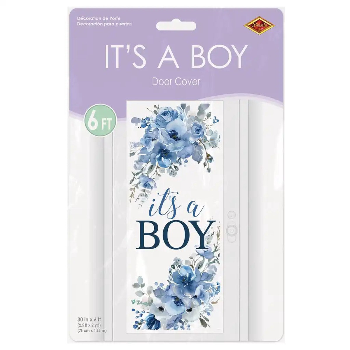 Its A Boy Door Cover 6ft x 30in