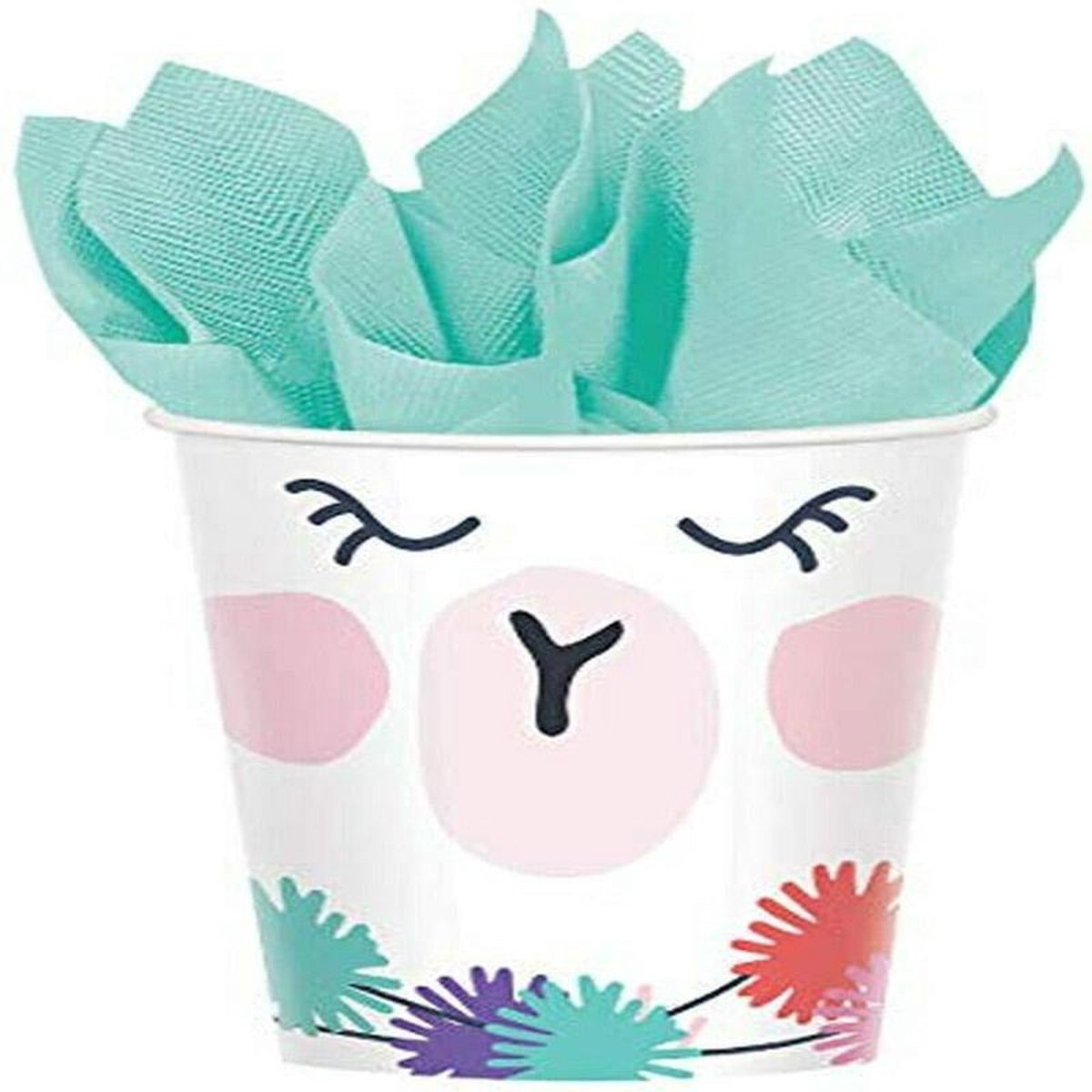 Llama Party Vasos 9oz (x8u)