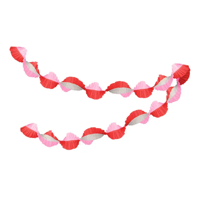 Pink & Red Stitched Streamer