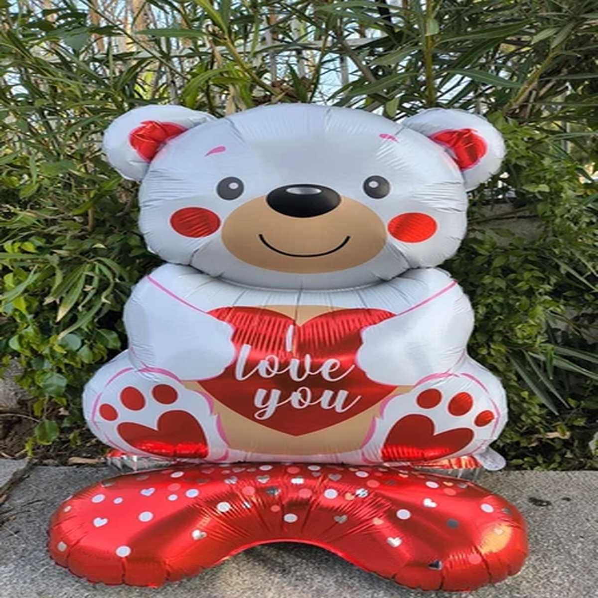 Valentines Day / Mother’s Day LARGE Standing Teddy Bear Balloon 40 Inches Tall