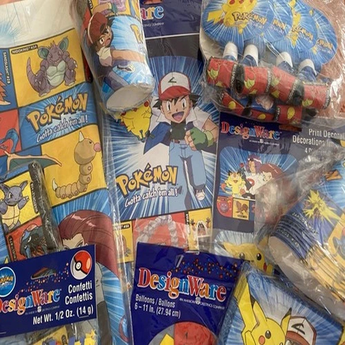 Vintage 1990s Pokemon Party Supplies Choice Hats Favors  Invites etc. $3-$12
