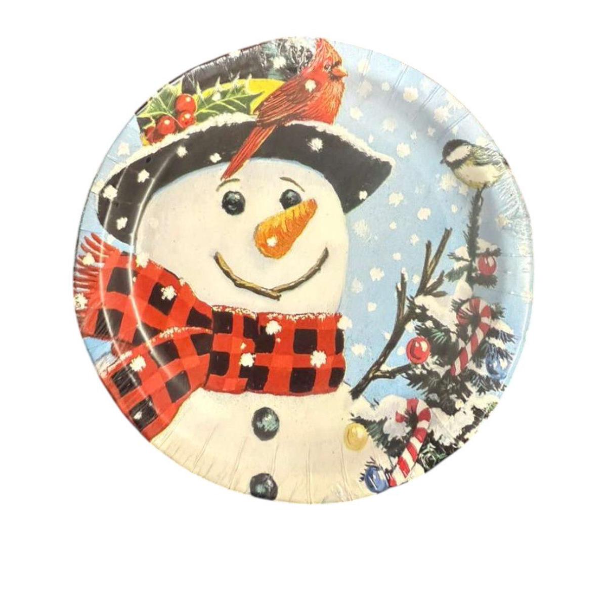 7″ Paper Plates – Merry Snowman (8ct) – Creative Converting