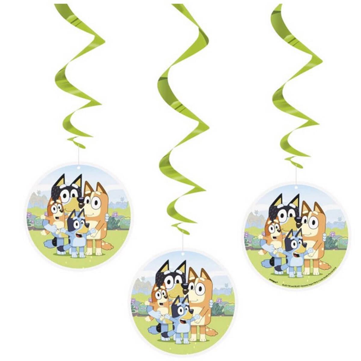Bluey Hanging Swirls Decorating Kit 26in 3ct