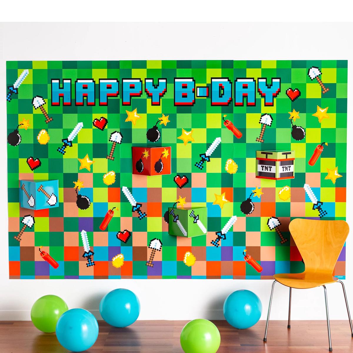 Deluxe Scene Setter – Pixel Party (5ct) – Amscan