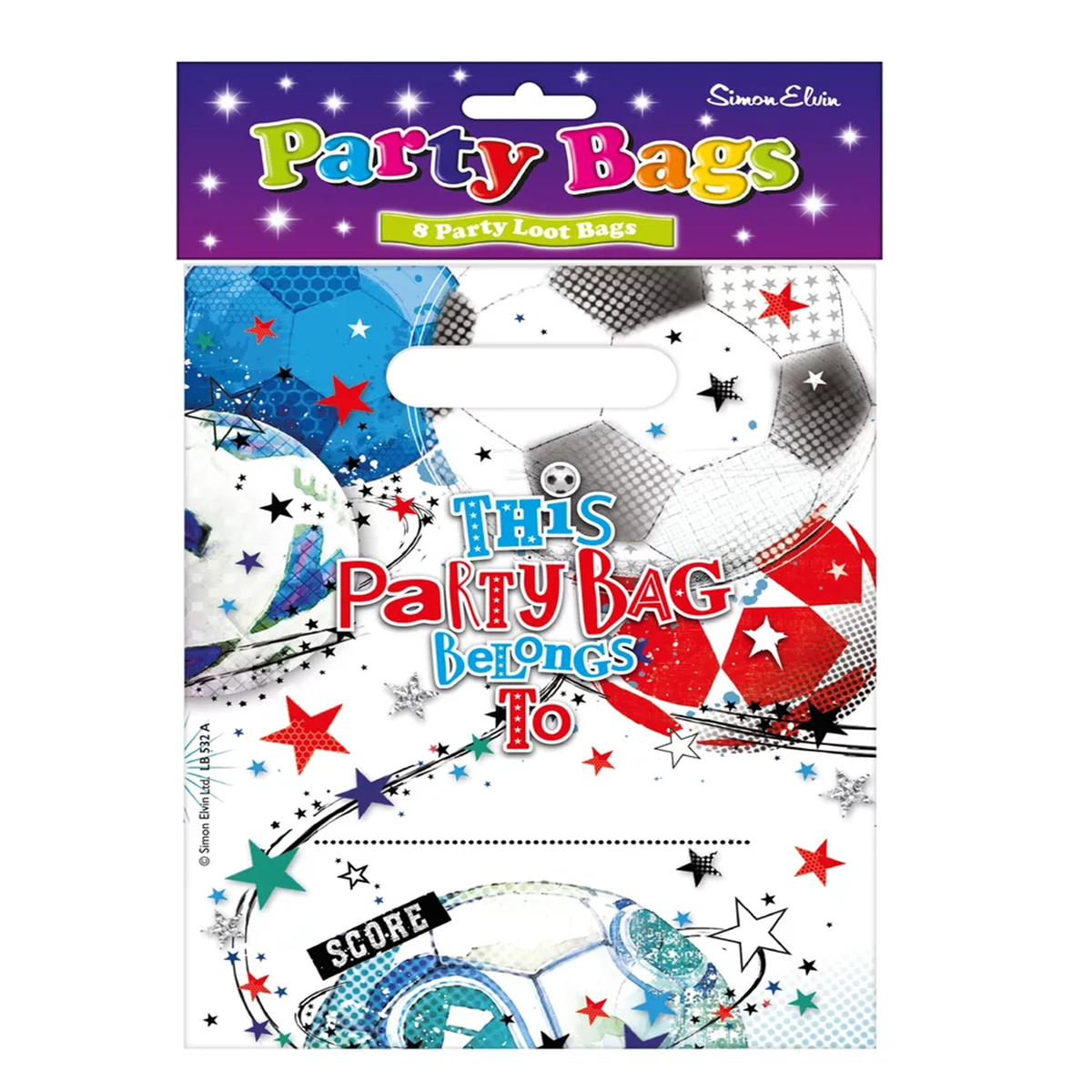 Pack of 8 Party Loot Bag – Football