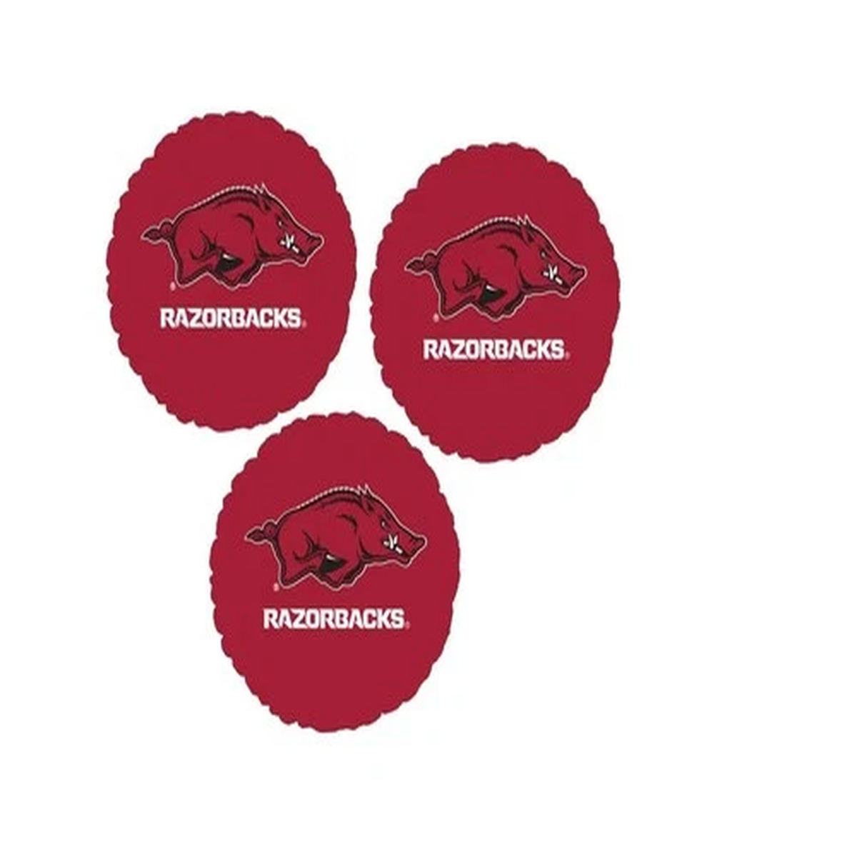 Set Of 3 18” Arkansas Razorbacks Balloons Party Decorations College Sports