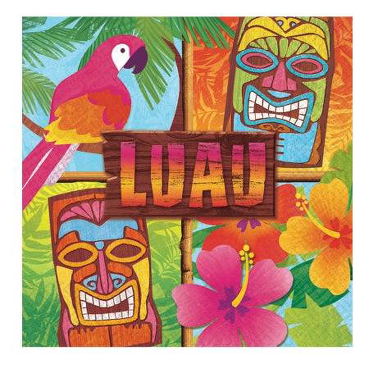 5″ Beverage Napkins – Luau Party (16ct) – Amscan