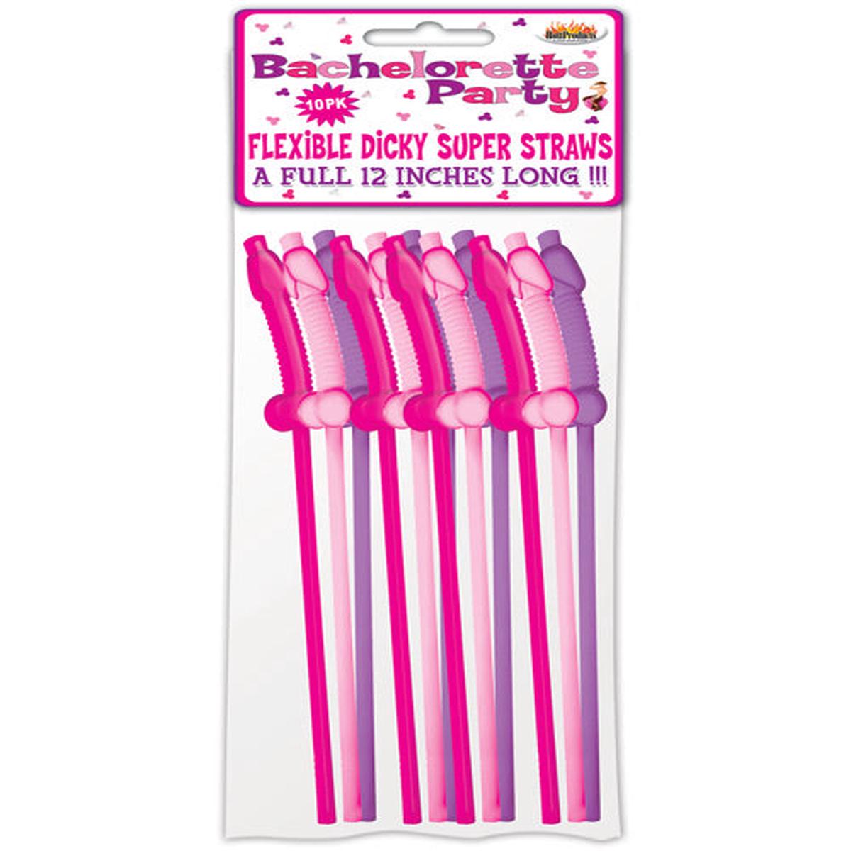 Bachelorette Party Flexy Super Straw – Pack Of 10