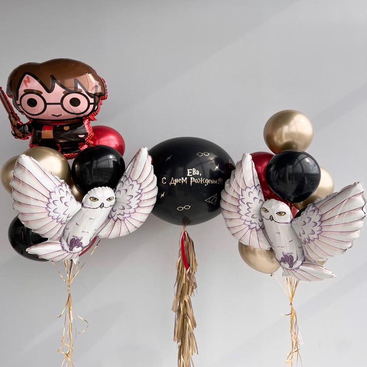 Personalised Clear with Black Latex, Tassels and Customize Sticker, Harry Potter Character, Owl and