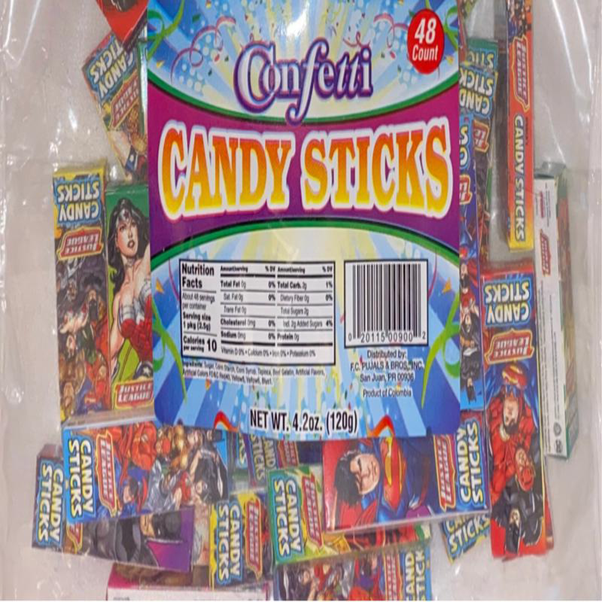 Confetti Candy Sticks 42oz 48ct