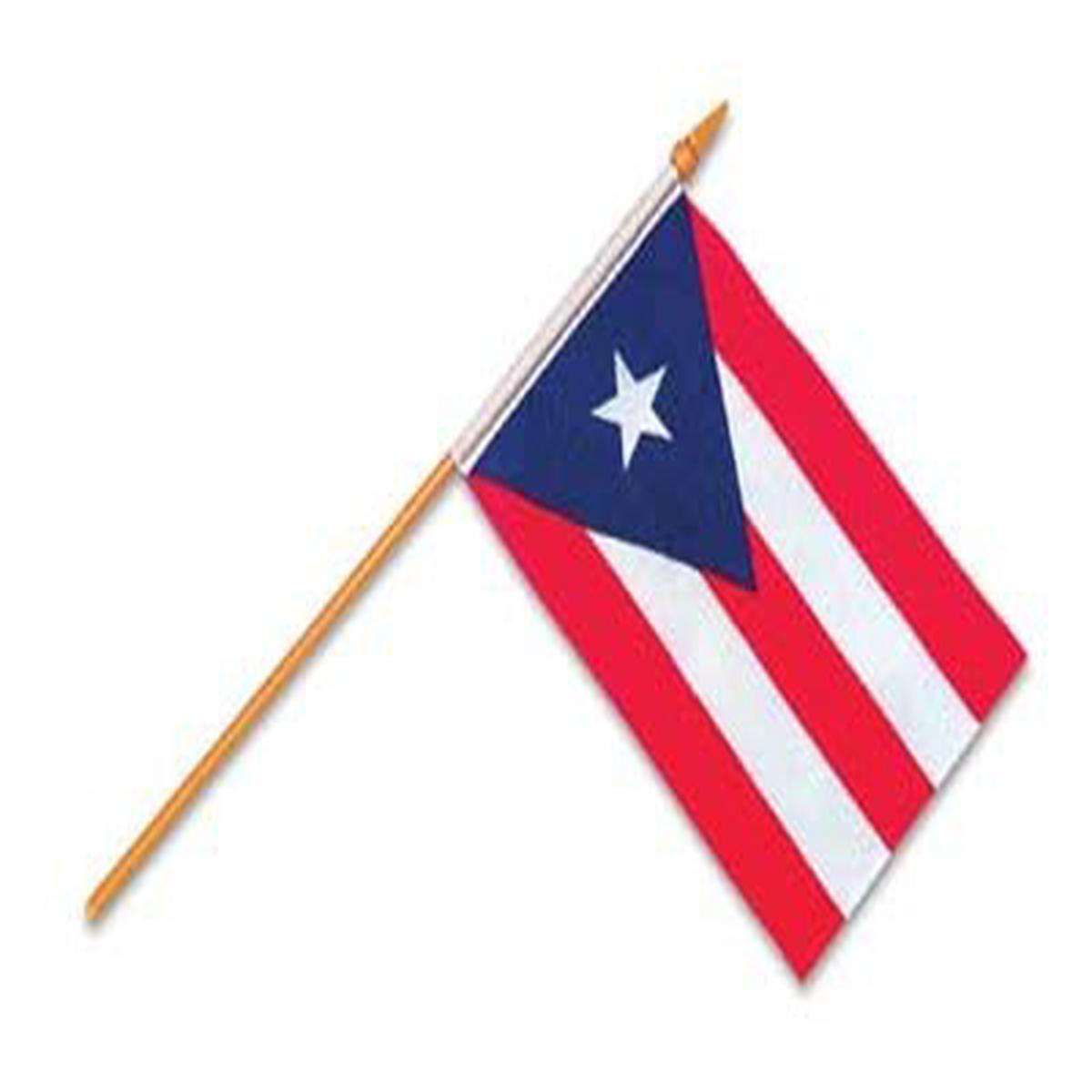 Flag with Stick – Puerto Rico