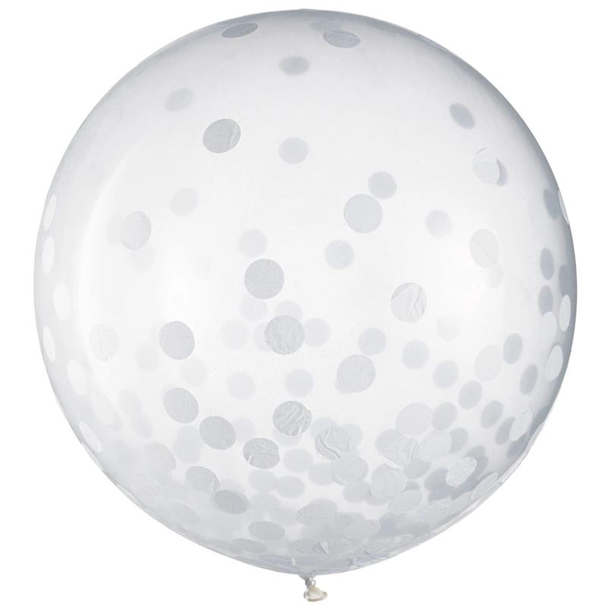 Latex Balloons w Confetti 248243 -White Tissue