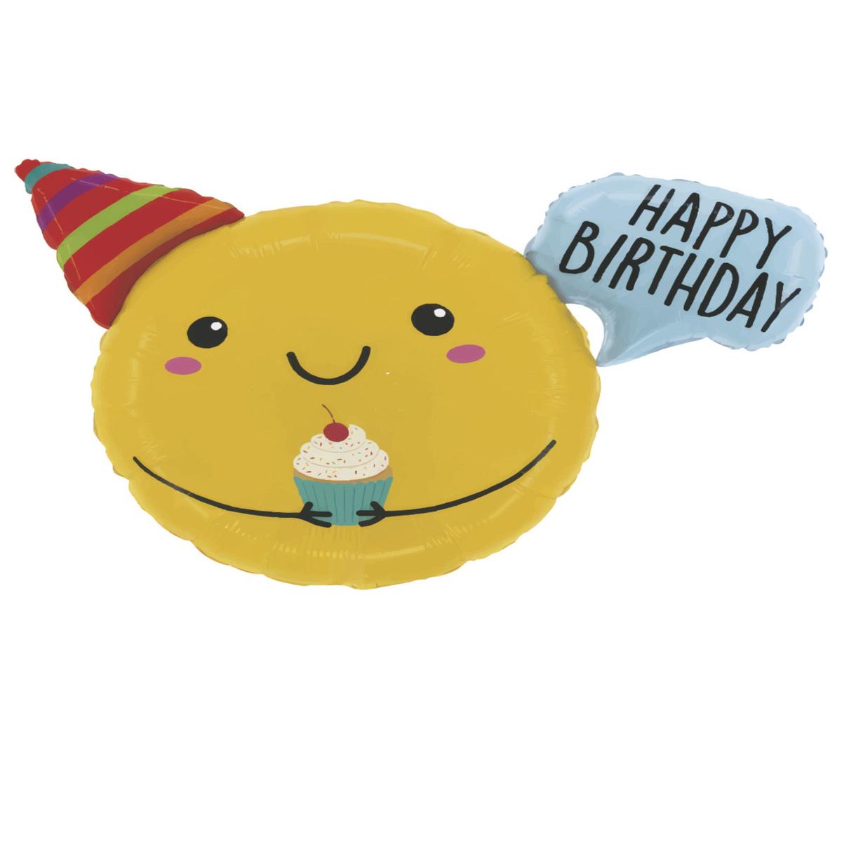 Smiley Face Happy Birthday Balloons Happy Birthday Balloon Kids Birthday with Helium Balloon Bouque