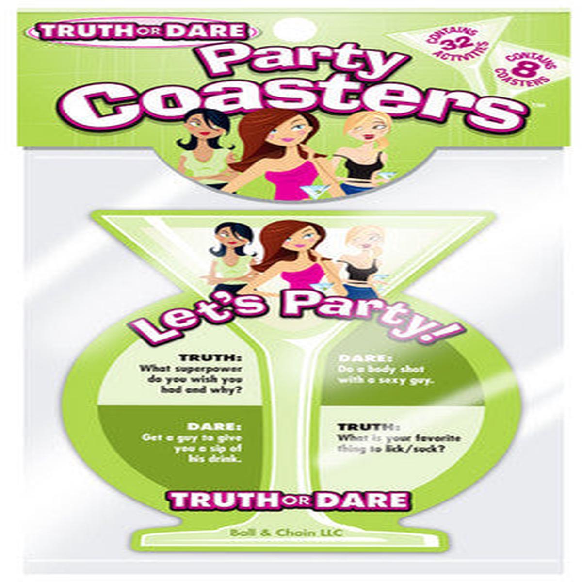 Truth Or Dare Party Coasters – 8 Count