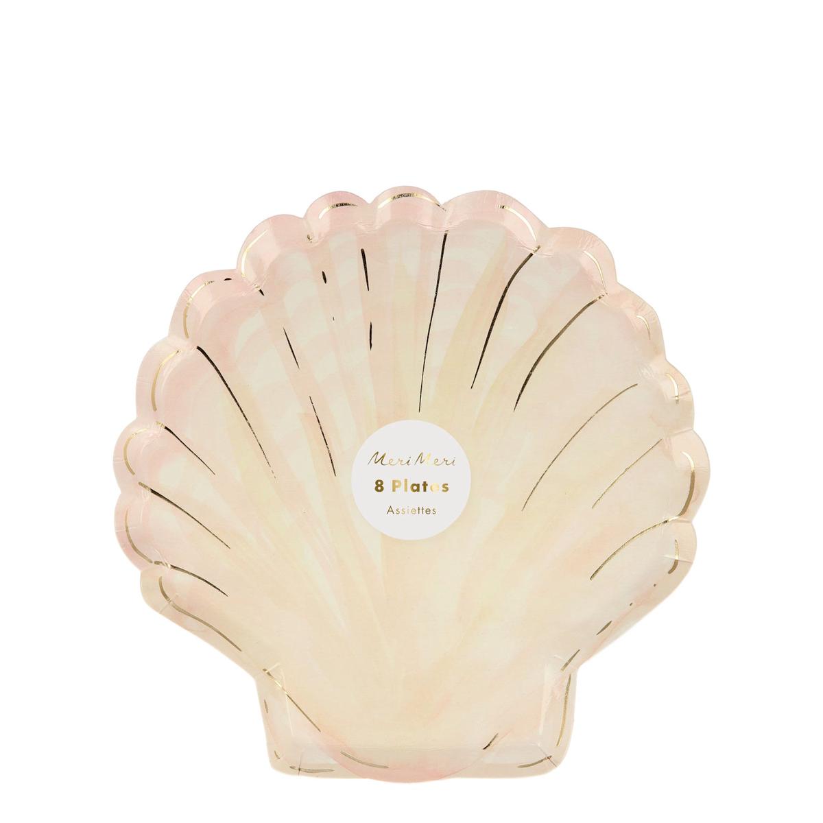 Watercolor Clam Shell Plates
