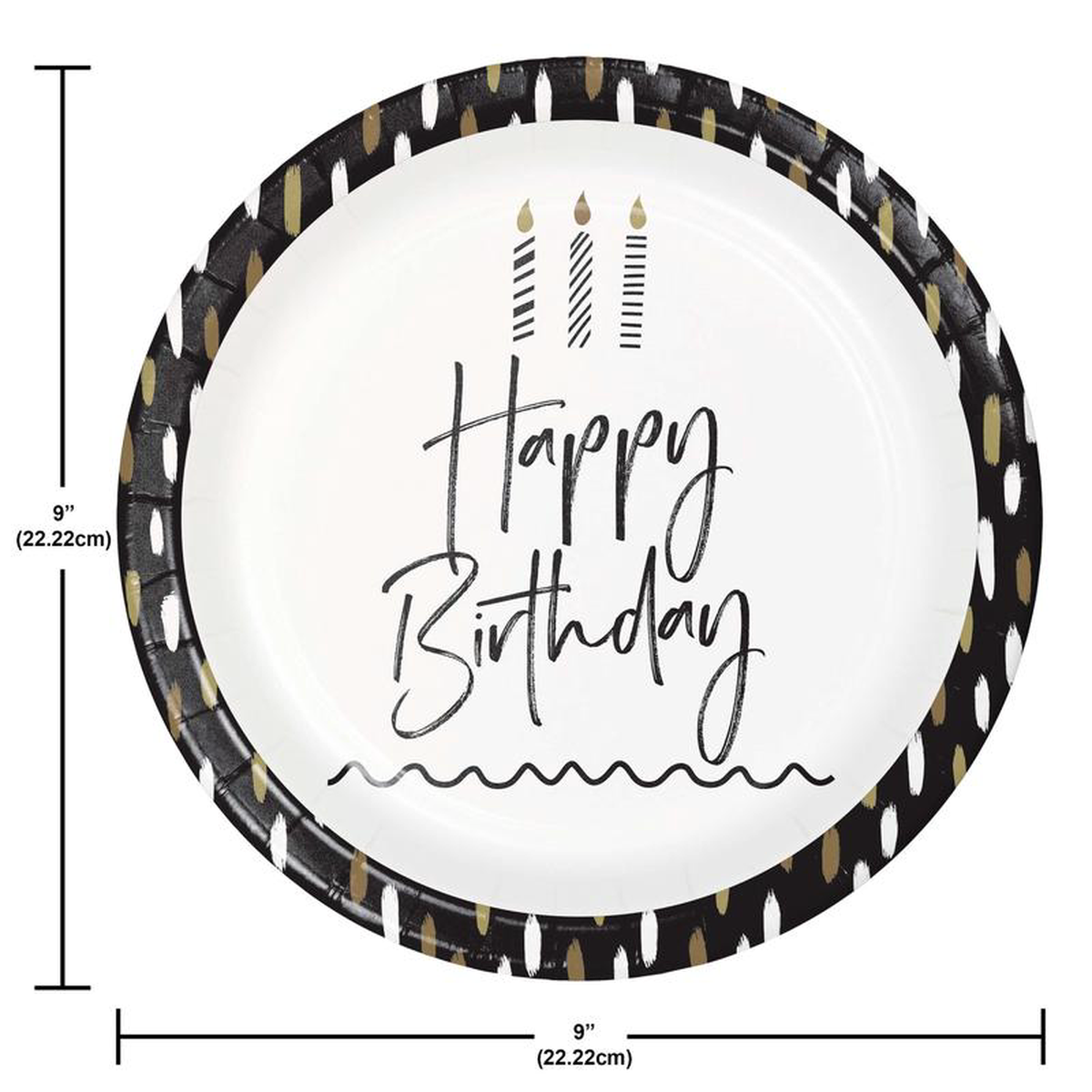GOLDEN WISHES Plates 98243 8pcs
