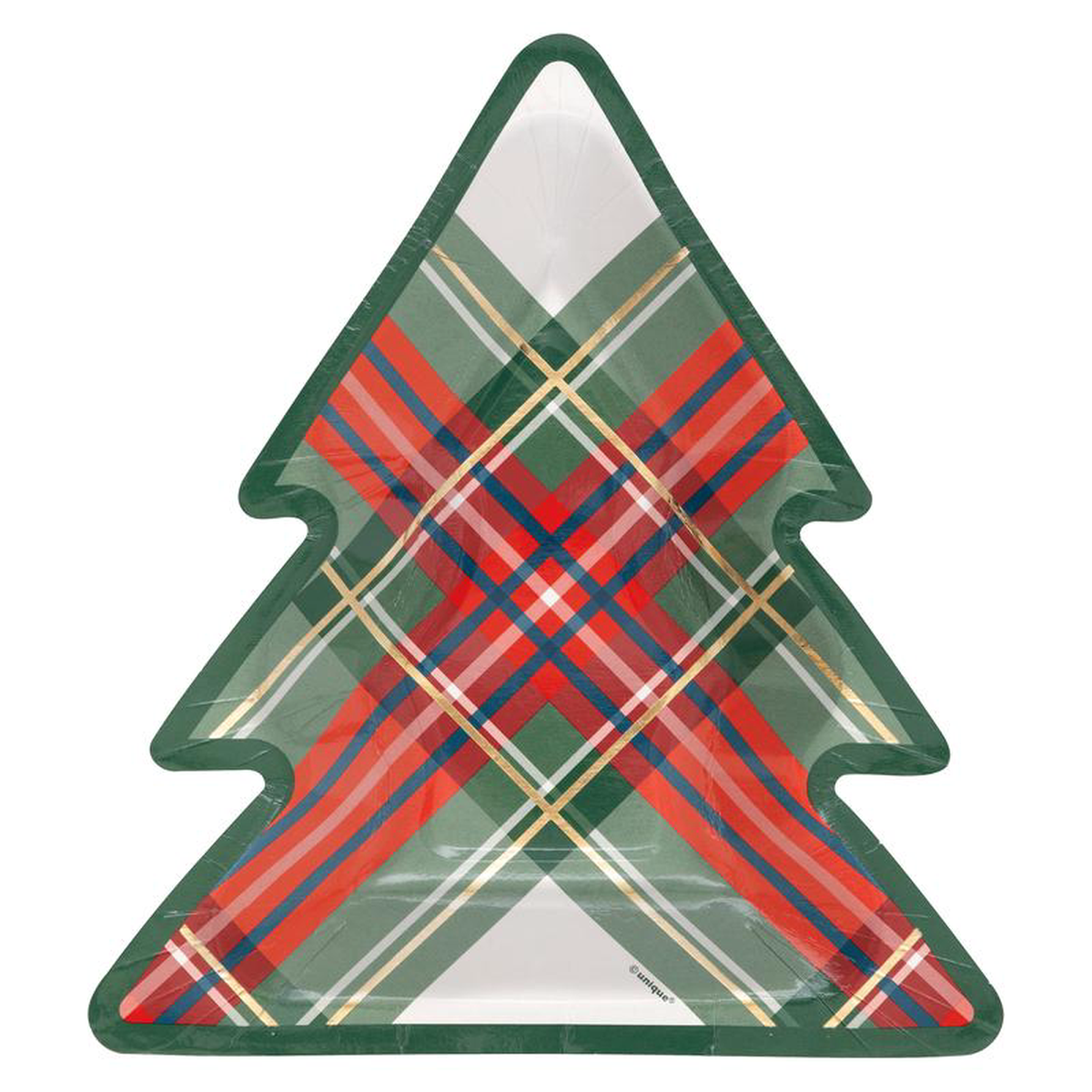 Traditional Christmas 825 inch Tree-Shaped Plates 8ct