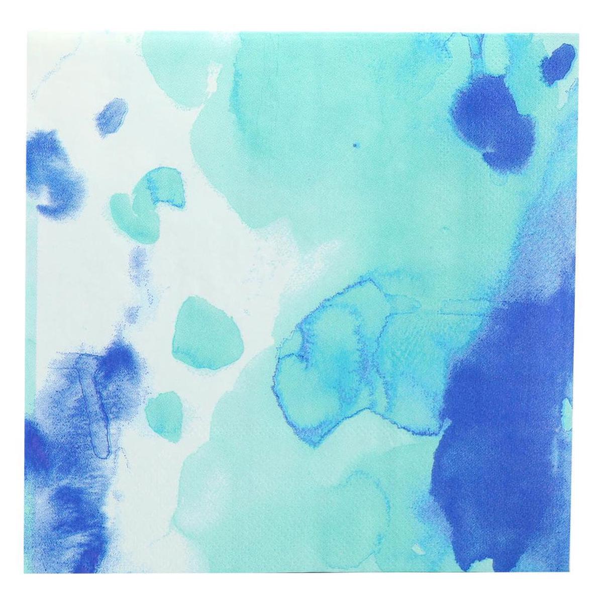 Watercolor Blue Lunch Napkin 13in 3Ply 20ct
