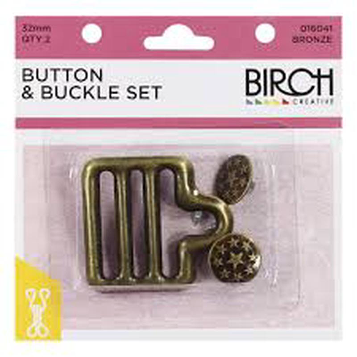 BUTTON 038 BUCKLE SET BRONZE