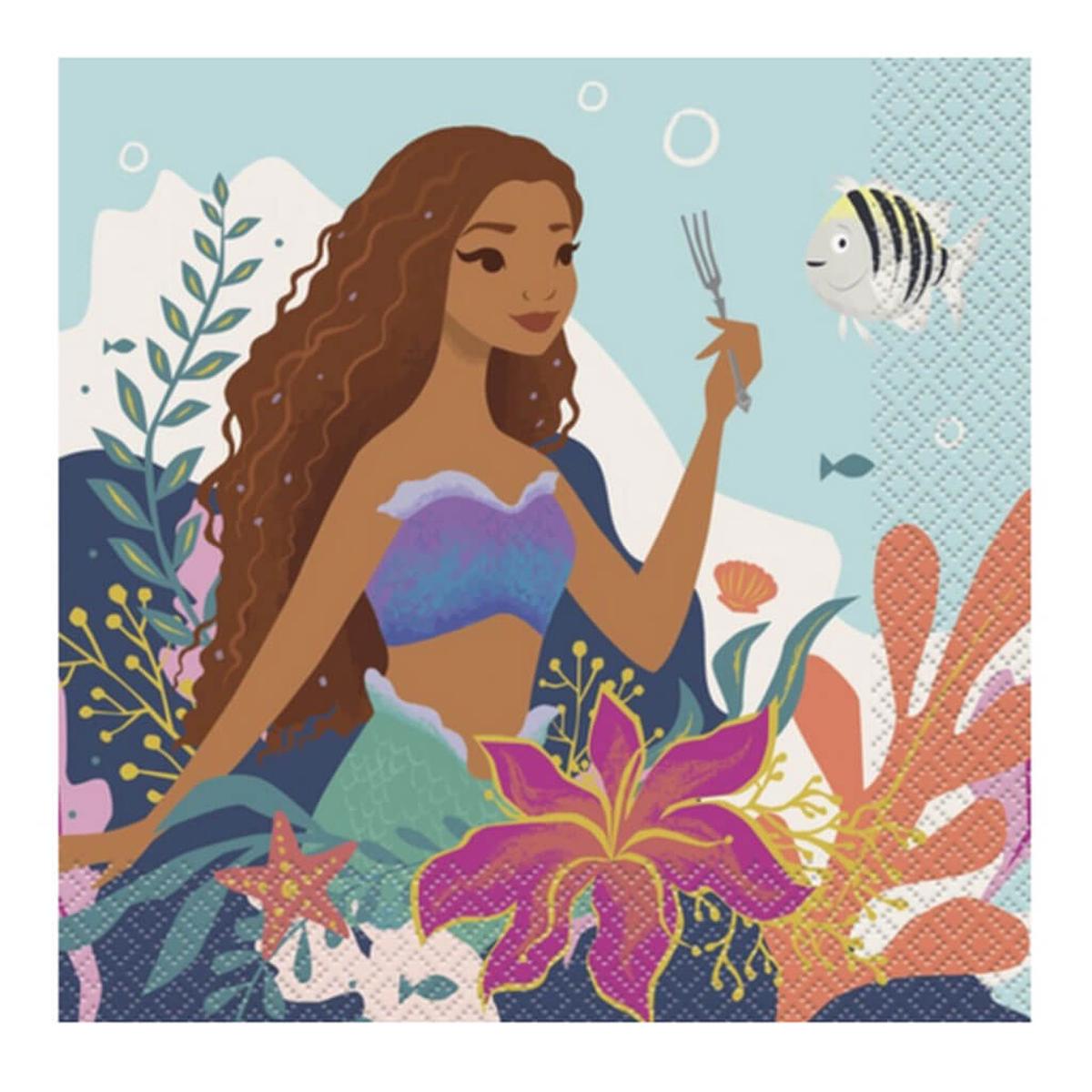 Little Mermaid Luncheon Napkin 16ct