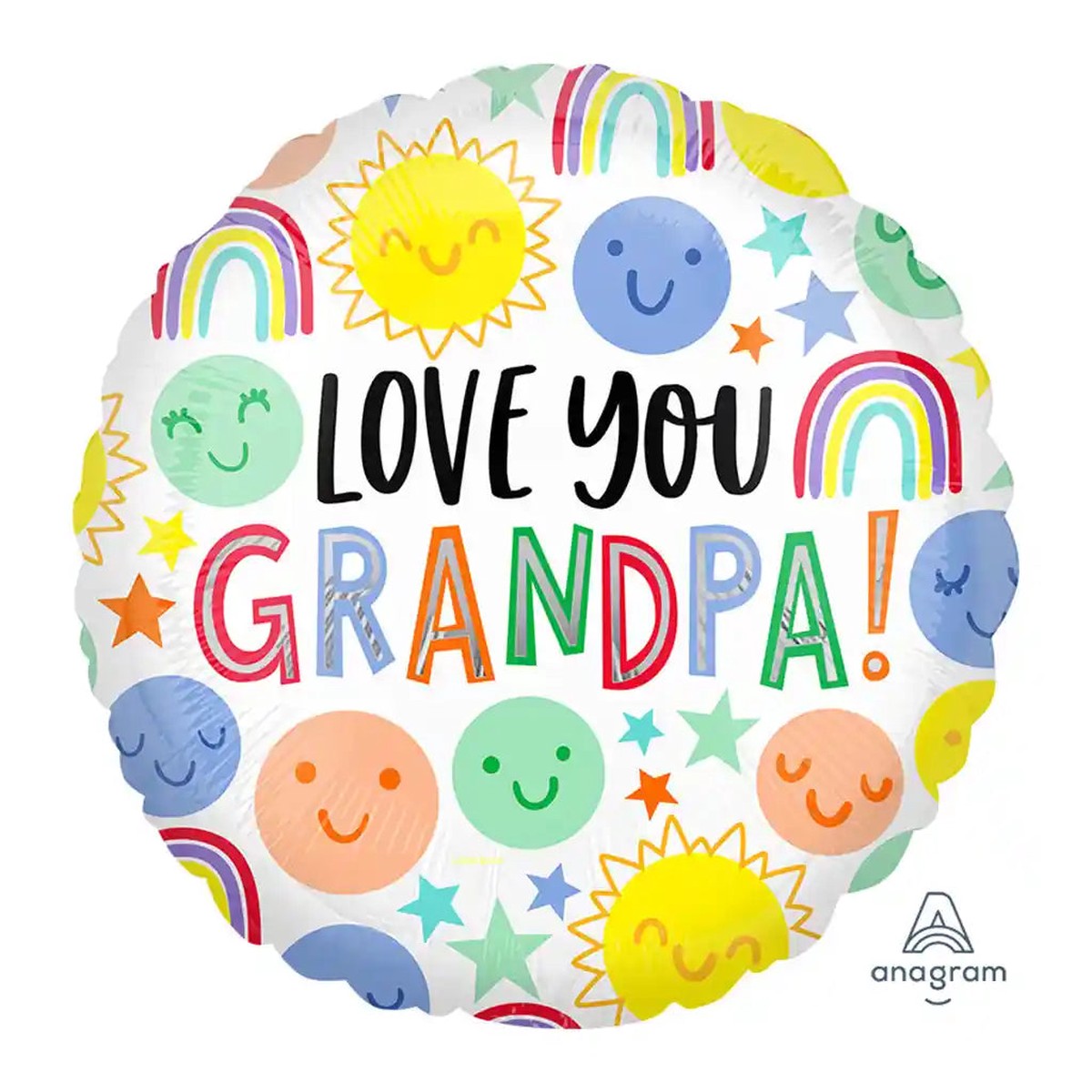 Love You Grandpa Foil Balloon 18in
