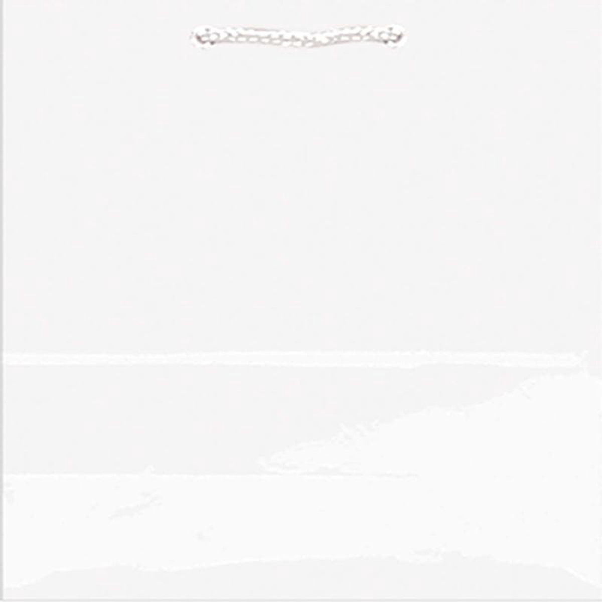 SOLID GLOSSY BAGS MED WHITE