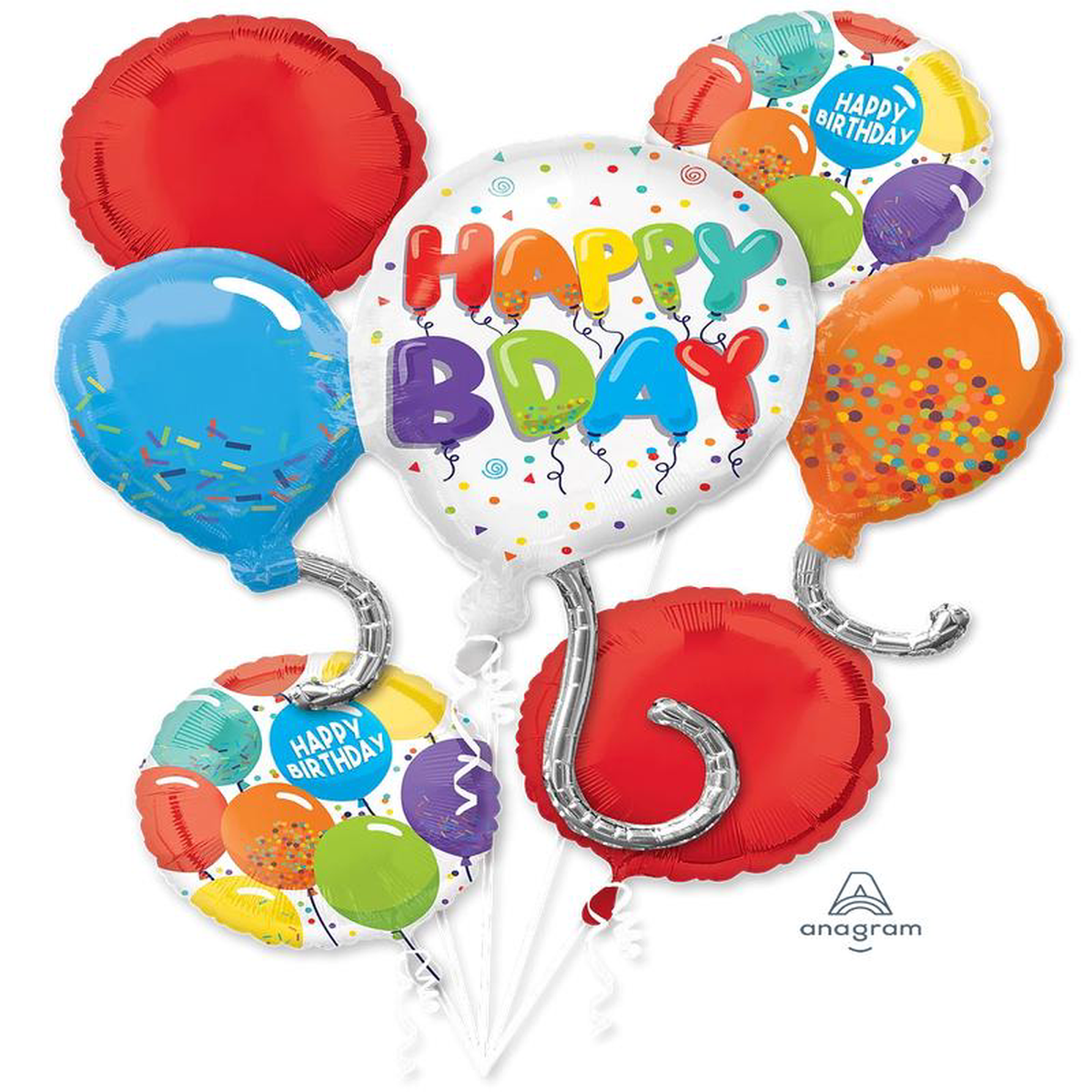 Anagram Happy Birthday Celebrations Bouquet 5ct