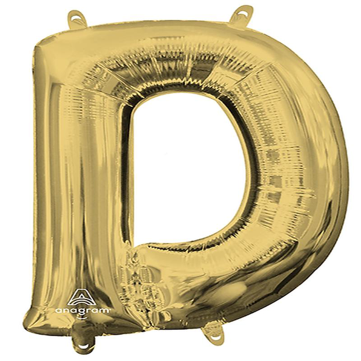 Letter 8220D8221 White Gold Air Filled