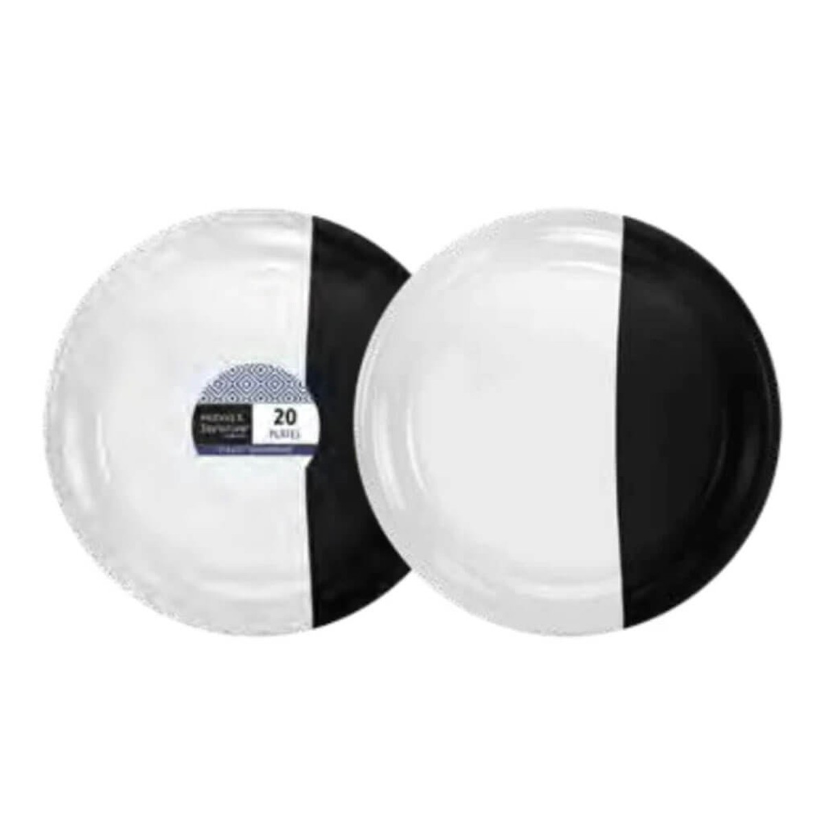 ClearBlack Plate 10in 20ct