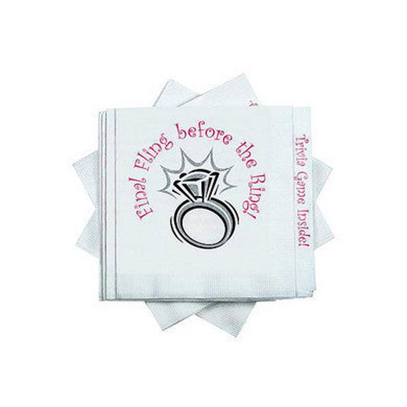 Final Fling Napkin Trivia Game