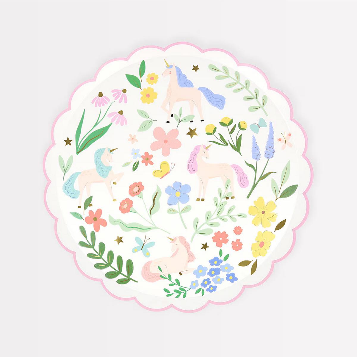 Meadow Unicorns Side Plates