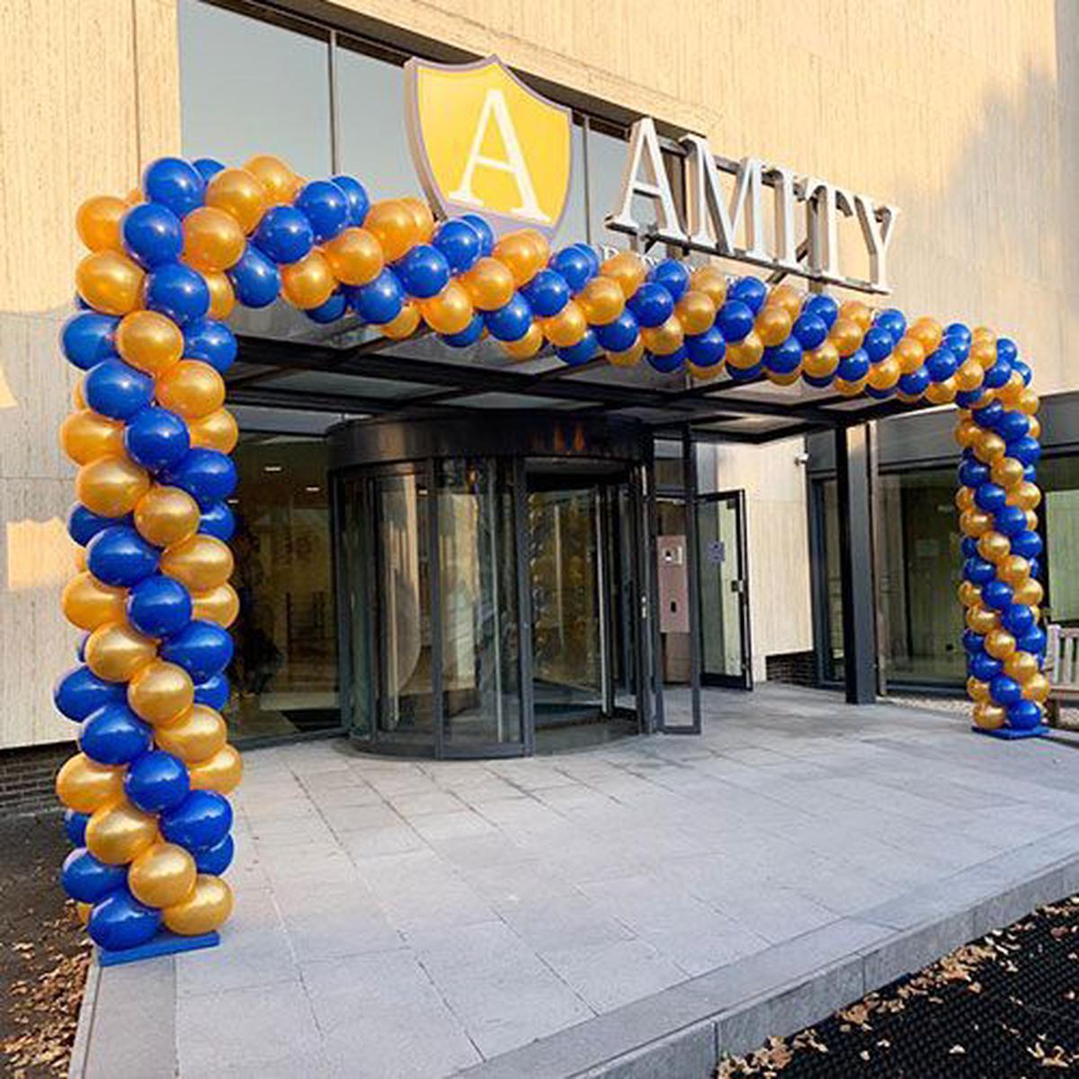 Balloon Arch Blue and Orange – Corporate Event, Grand Opening, Company Event Perfect for special oc