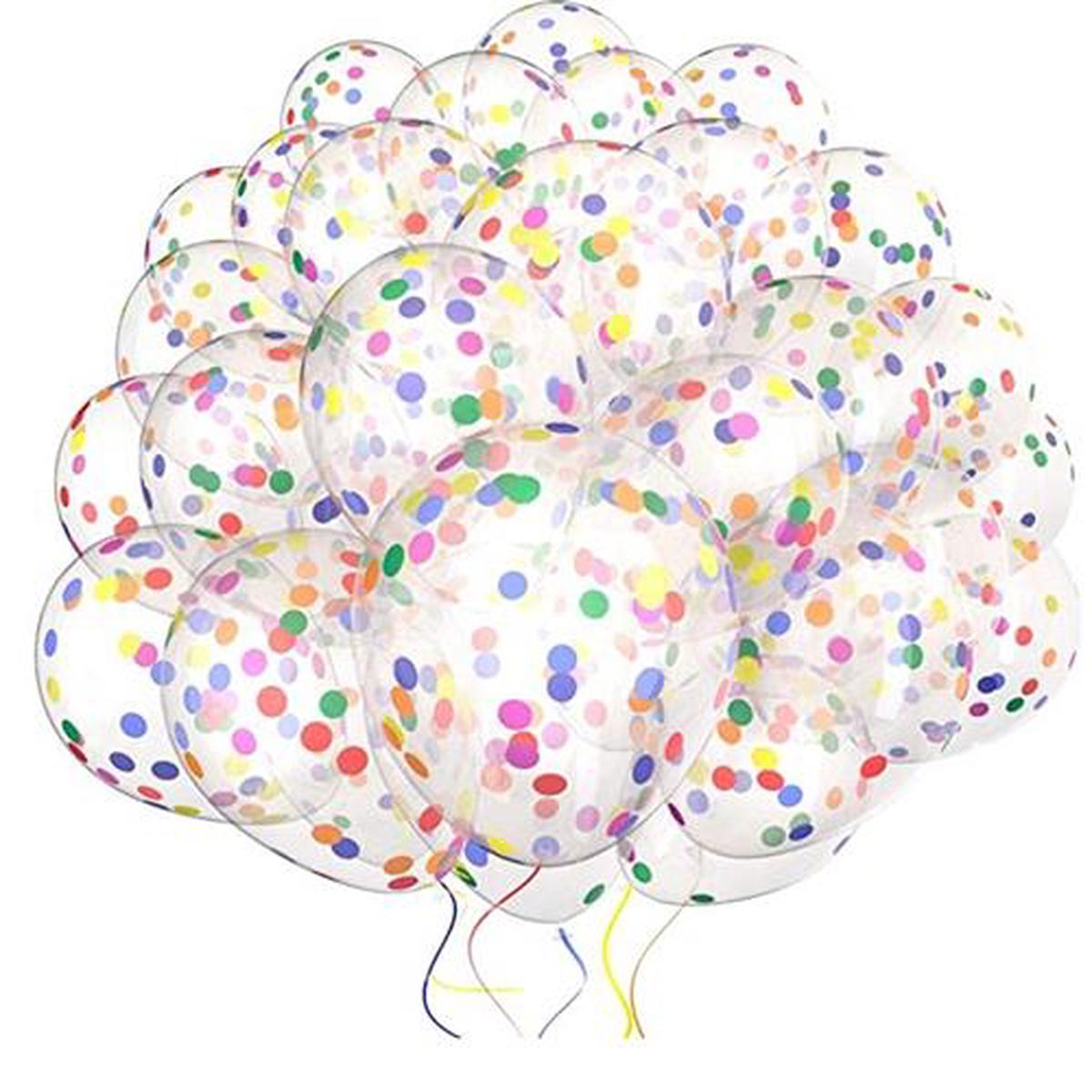 Party Balloon With Multi-Color Confetti Balls – 5Pk