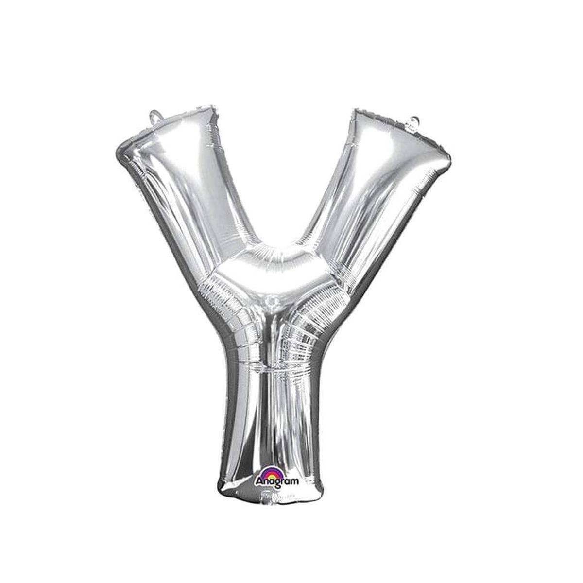 Foil Balloon Letter Y 34in Silver