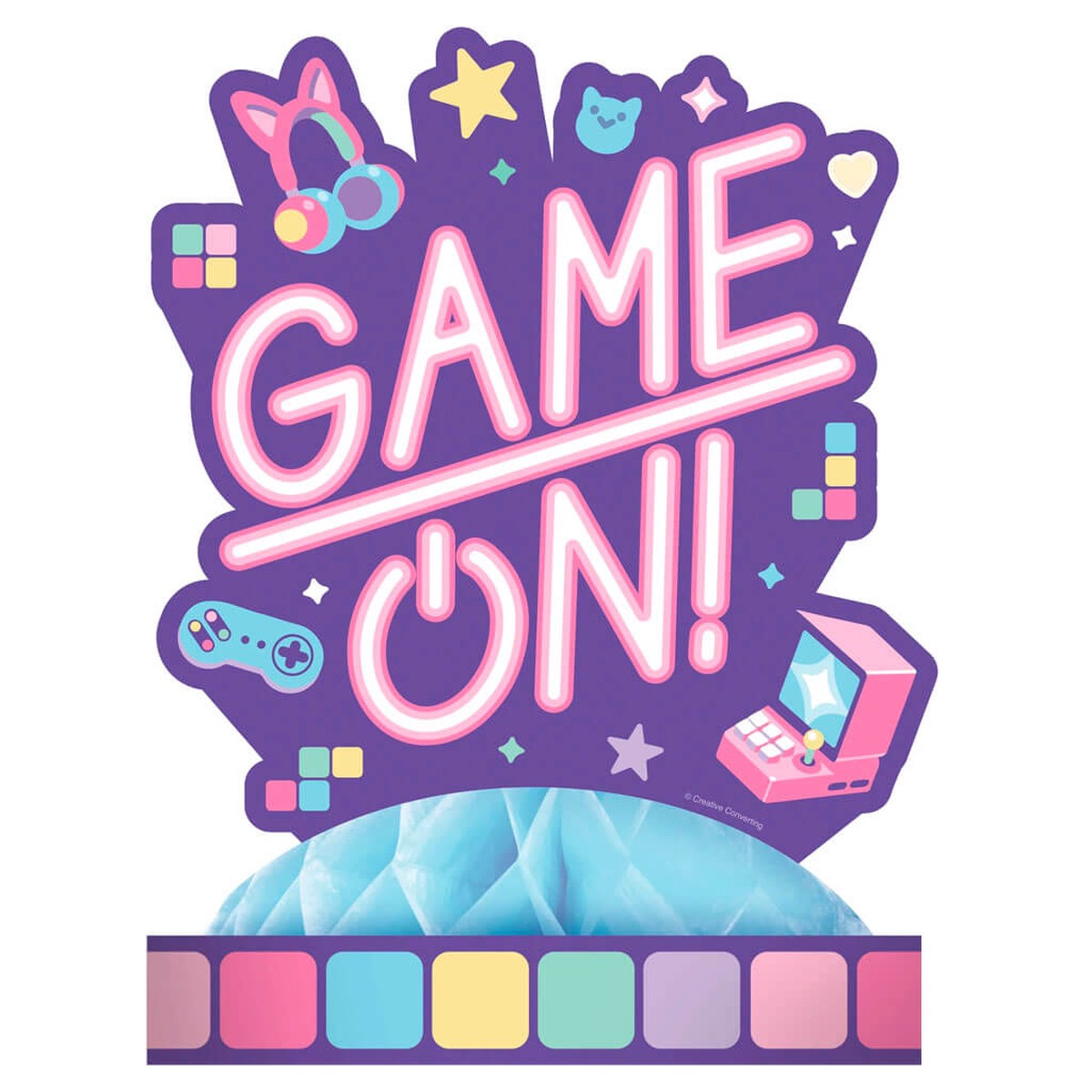 Digital Game Honeycomb Centerpiece 12in x 9in