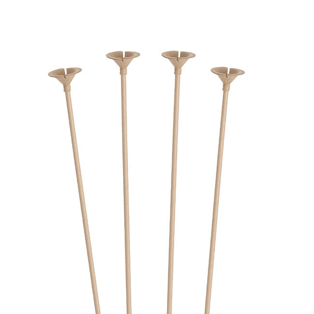 Paper Balloon Cup and Stick Pack 25 Kraft Brown (40cmH)