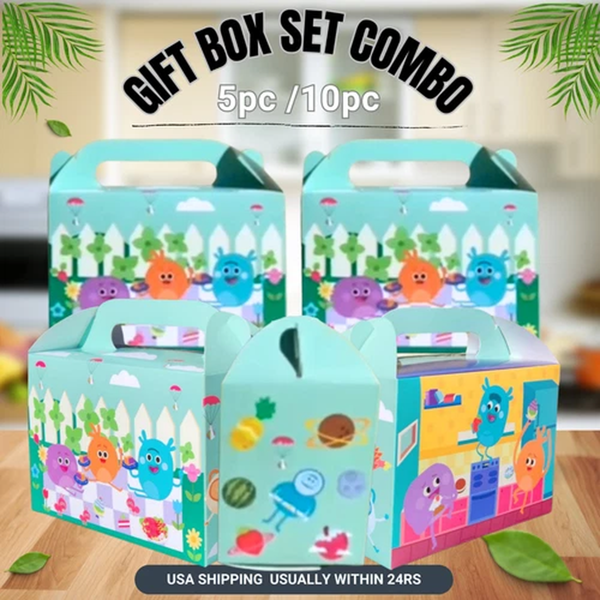 BUMBLE NUMS gift box birthday party supplies favor centerpiece decoration theme