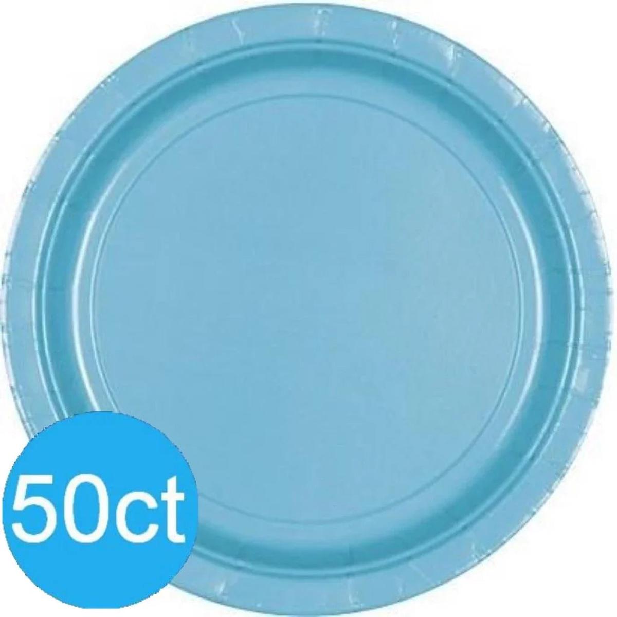 Caribbean Blue Dinner Paper Plates 10″ | 50ct