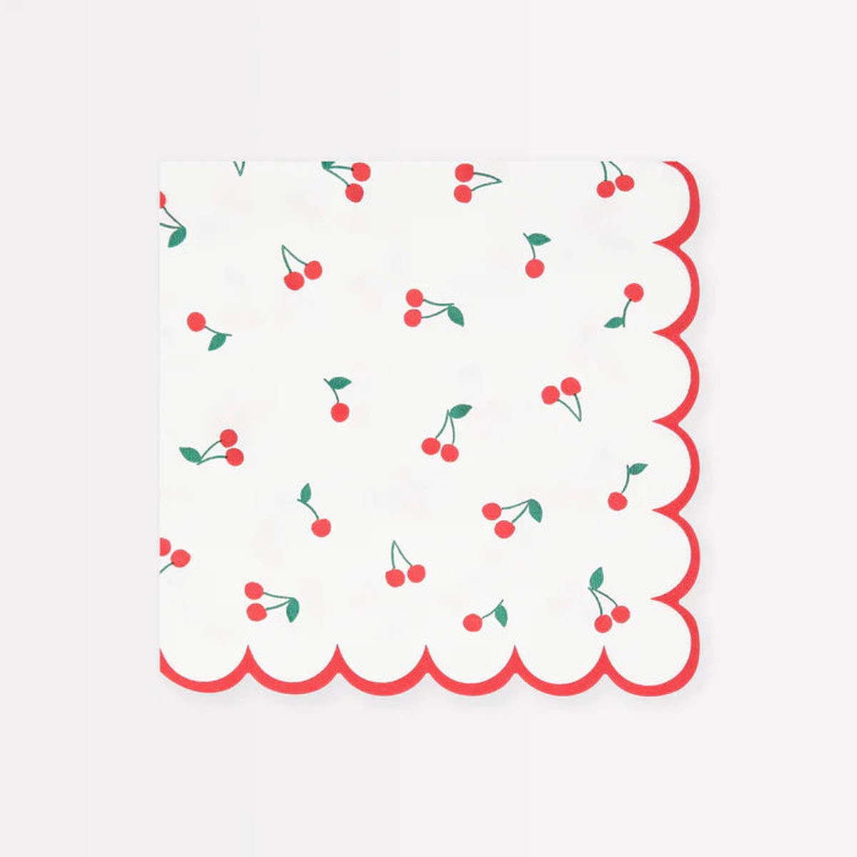 MM: Cherry Pattern Large Napkins: 16 Pieces