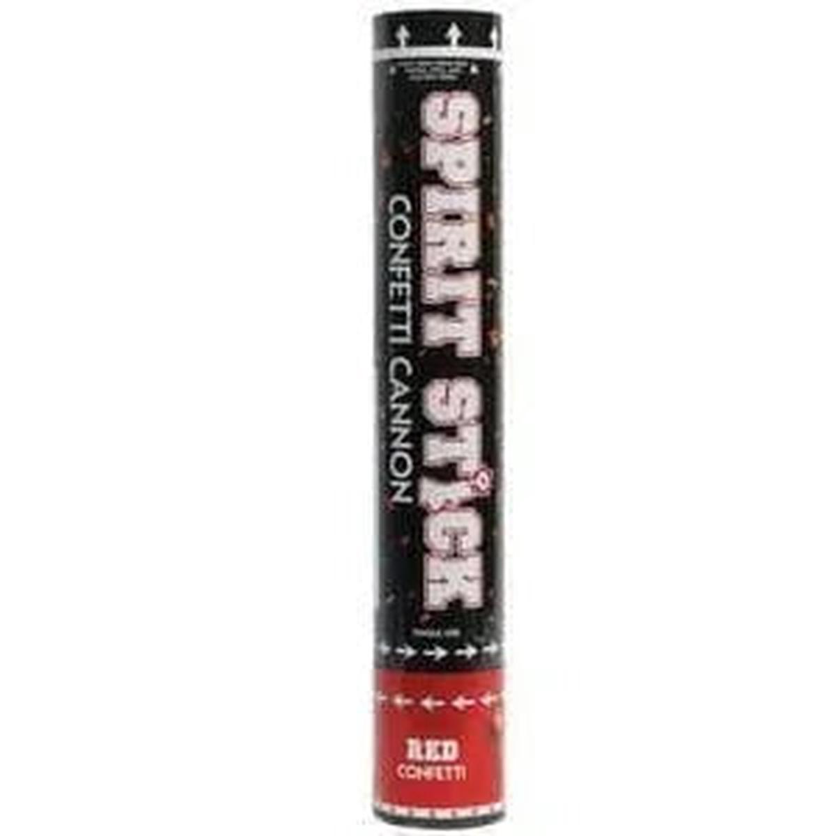 Red Confetti Spirit Stick Cannon 12″ | 1 ct