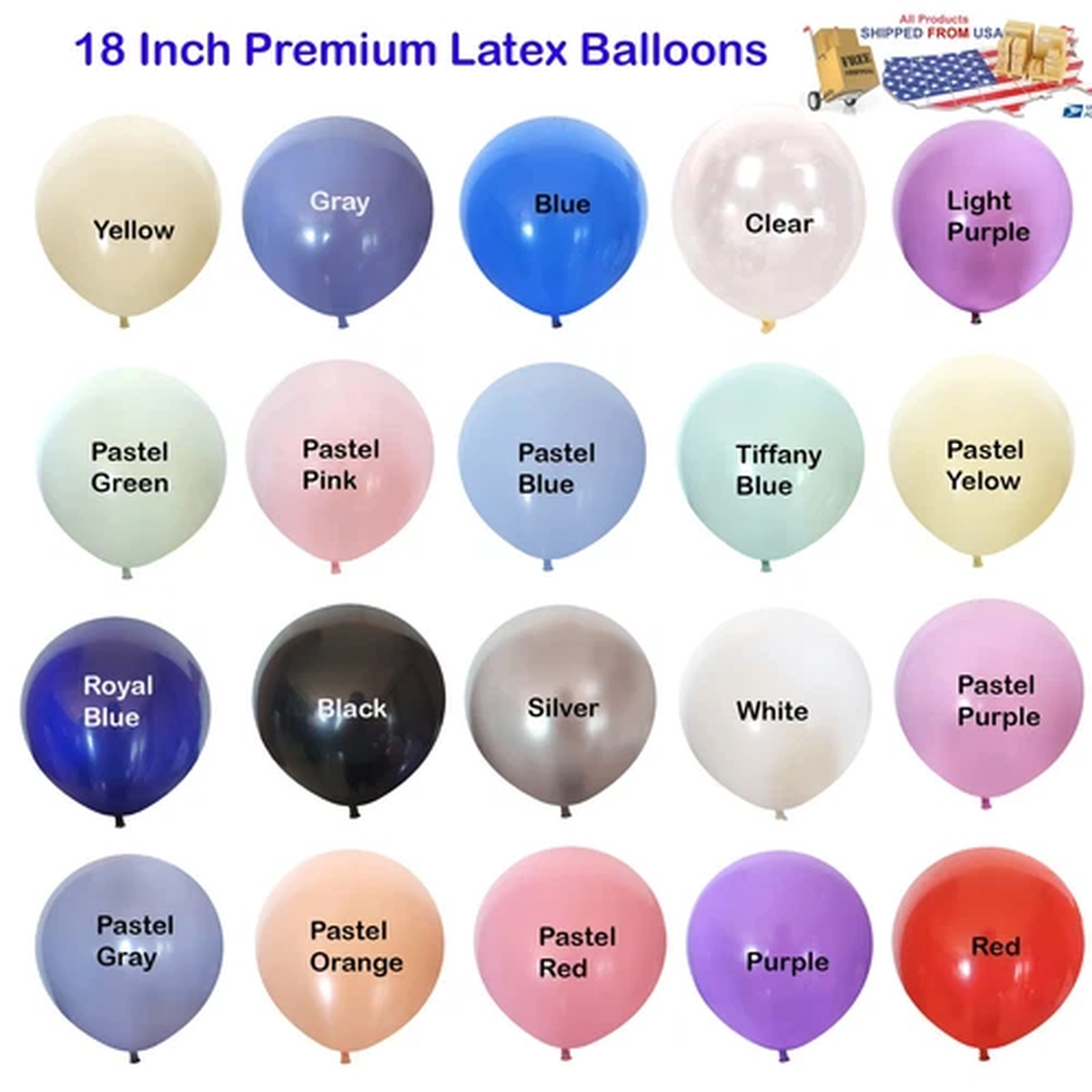 18″ Inch 10pcs Pack Thicken Latex Balloons Baby Shower Bridal Birthday Party