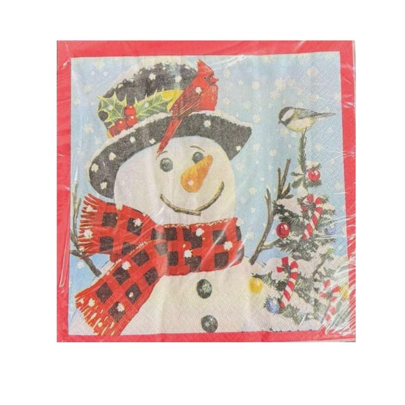 5″ Luncheon Napkins – Merry Snowman (16ct) – Creative Converting